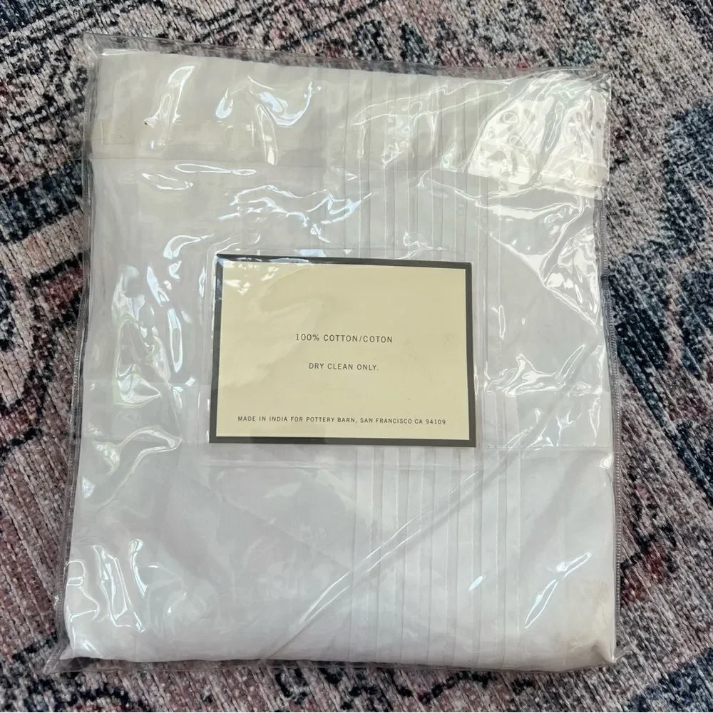 NWT Pottery Barn Marquesa Drape White Sheer Light Filtering Curtain 42 x 84